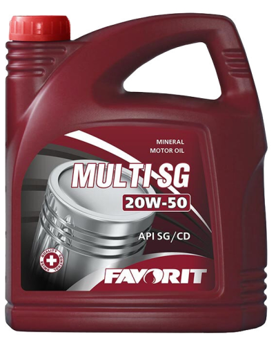Mühərrik yağı Favorit Multi SG Universal SAE 20W-50 4L Plastic