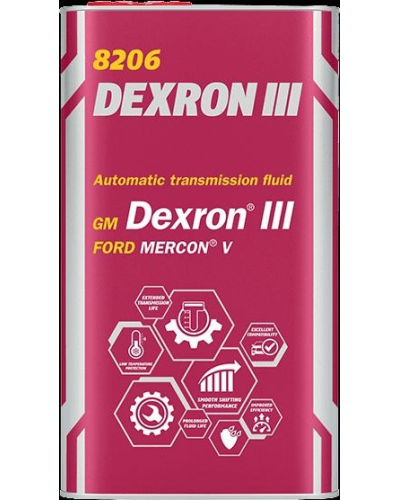 Sürətlər qutusu üçün yağ Mannol Automatic Plus GM Dexron III-G Metal 1 lt