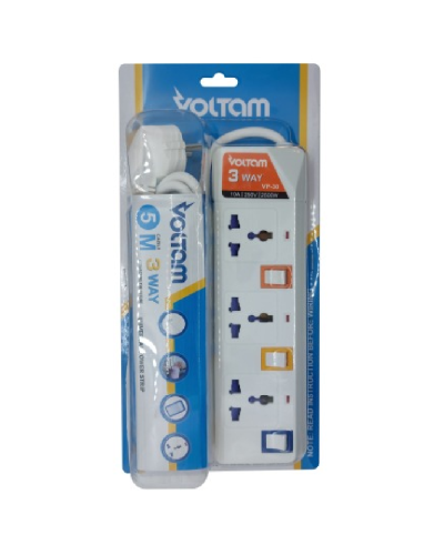 Uzadıcı Voltam 5 m VP-30 3 Way Universal Type Power Strip