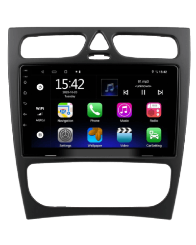 Android Car Monitor King Cool T18 2/32 GB DSP & Carplay for Mercedes W203 C-Class 2001-2004