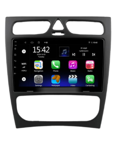Android Car Monitor King Cool T18 3/32 GB DSP & Carplay For Mercedes W203 C-Class 2001-2004