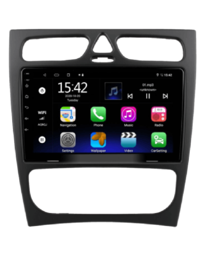 Android Car Monitor King Cool T18 4/64 GB DSP & Carplay For Mercedes W203 C-Class 2001-2004
