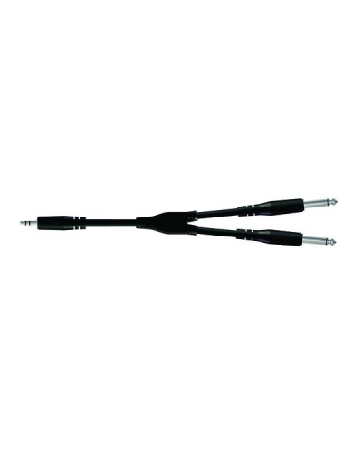 Proel BULK505LU3 Y-Type 3.5 mm Stereo Jack - 2 X 6.3 mm Mono Jack
