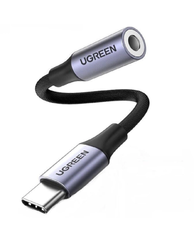 Adapter Ugreen TYPE-C To AUX 3.5mm 10sm Sace Gray / AV161-80154