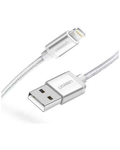 Cabel Ugreen USB to lightning MFI 2.4A 1M Silver / US199-60161