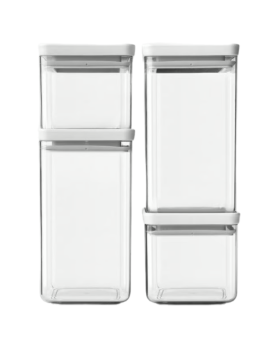 Brabantia Jar Sets Square saxlama qabı seti 4PCS 122569