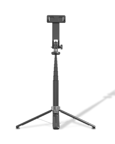 Selfi çubuğu Porodo 135CM Extendable with detachable light 4 led tripod Black / PD-SLSTL-BK
