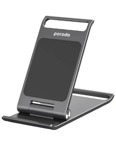 Porodo alum alloy foldable mobile stand Grey / PD-ALFMB-GY