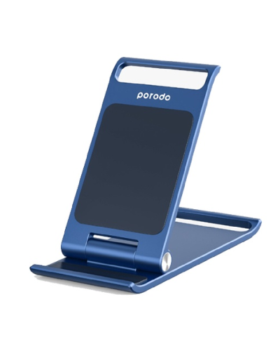 Porodo alum alloy foldable mobile stand Blue / PD-ALFMB-BU