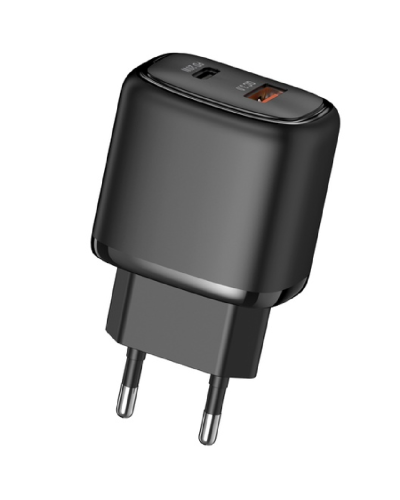 Porodo 20W dual charger EU Black / PD-20WACEU-BK