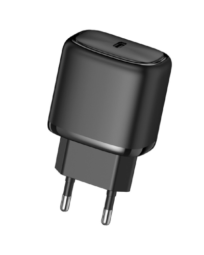 Porodo 20W USB-C charger EU+lightning cable 1.2M Black / PD-20WEUCL-BK