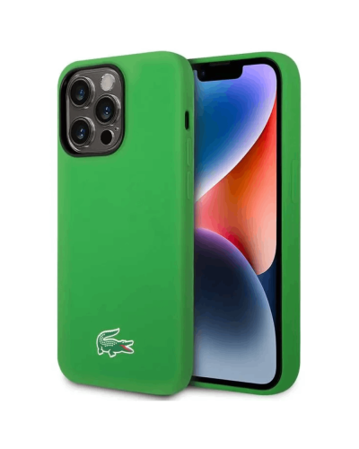 Qoruyucu örtük Lacoste MagSafe Silicone iPhone 15 Pro Green LCHMP15LSLON