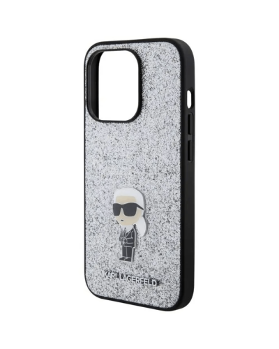 Qoruyucu örtük Karl Lagerfeld Fixed Glitter iPhone 15 Pro Max KLHCP15XGKNPSG