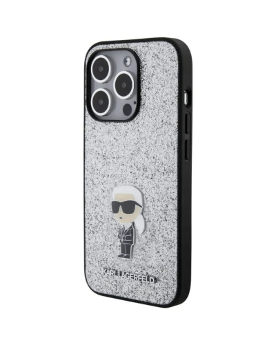 Qoruyucu örtük Karl Lagerfeld Fixed Glitter iPhone 15 Pro Max KLHCP15XGKNPSG