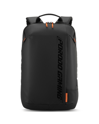 Bel çantası Porodo Gaming Water-Resistant PU Laptop Backpack with USB-C Port Black PDX533