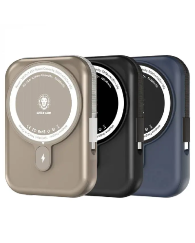 Power Bank Green Lion Monaco MagSafe 10000 mAh Dark Blue GNMPB10KTCDBL