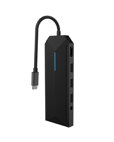 Porodo Gaming 9 in 1 USB-C Hub 4K Gamers edition PD 100W-Black / PDX526
