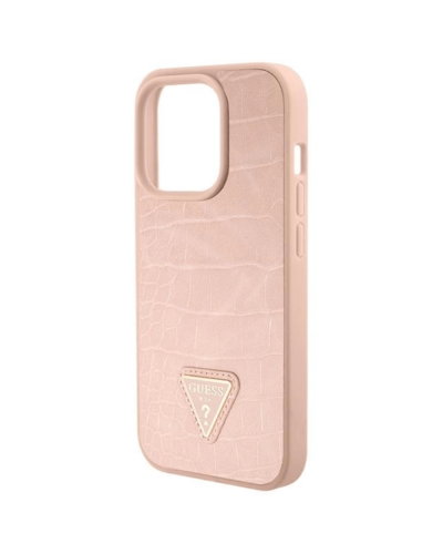 Qoruyucu örtük Guess Croco iPhone 15 Pro Pink GUHCP15LPCRTHCP