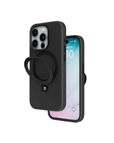 Qoruyucu örtük Levelo Iris Pro Liquide Silicone iPhone 15 Black LVLIPS15BK