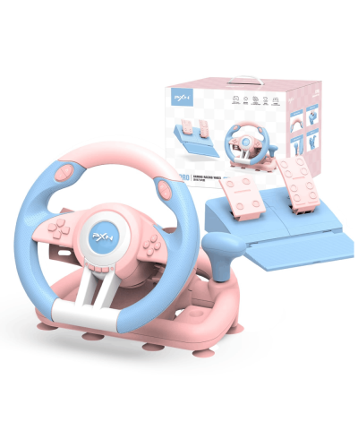 PXN V3 Pro Racing Wheel+ Pedals PS4/XBOX One/PC Pink/Blue