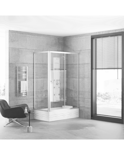 Oturmalı duşaltlıq üstü duş kabin Kabinex KL 801 130×80×180 sm
