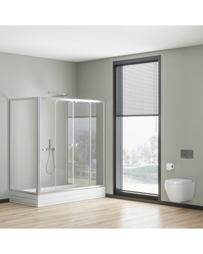 Düzbucaqlı duşaltlıq üstü duş kabin Kabinex KL 717 180×90×180 sm