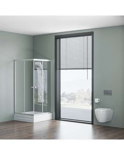 Kvadrat duşaltlıq üstü duş kabin Kabinex KL 651 80×80×180 sm