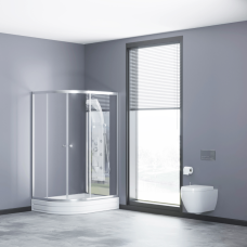 Yarım oval duşaltlıq üstü duş kabin Kabinex KL 850 120×80×180 sm Sağ