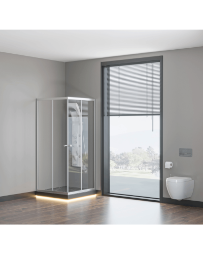 Kvadrat künc açılan Kabinex 110×110×195 sm