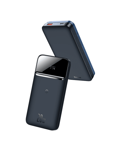 Baseus Power Bank 10000mAh, 20W, Maqnitli, Simsiz, Mavi