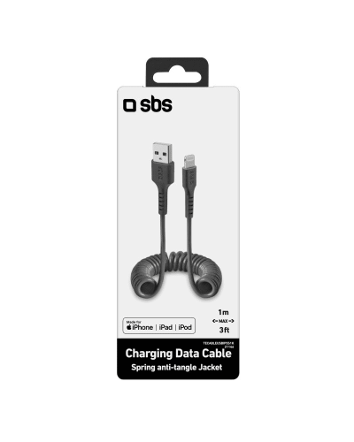 SBS lightning Cable 1M Black/TECABLEUSBIP5S1K