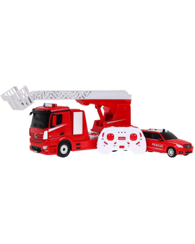 Oyuncaq avtomobil Rastar 1:24 Mercedes-Benz Antos Fire Engine & Rescue Car 2 in 1 6930751314887