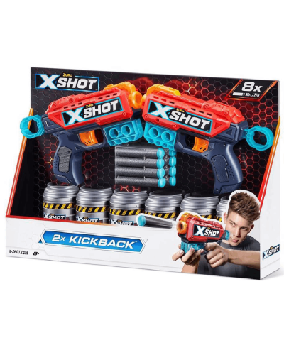 Zuru 2022-S001-X Shot Excel Double Kickback (8DART,6CANS) 193052040329