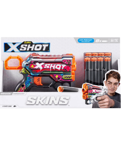 Zuru INT-S001-X-Shot Skins Menace (8 DART) 193052060327