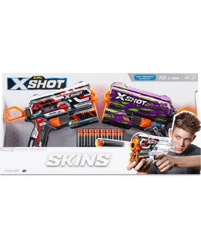 Zuru INT-S001-X-Shot Skins Flux 2PK(16 DART) 193052039958