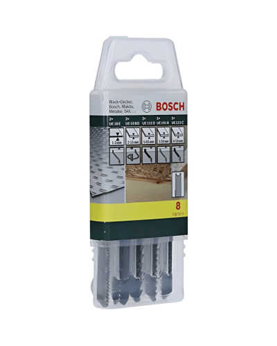 Lobzik üçün ulgüc Bosch Set T Shank Metal / 8 pcs