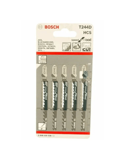 Lobzik üçün ülgüc Bosch T244D Wood / 5 pcs