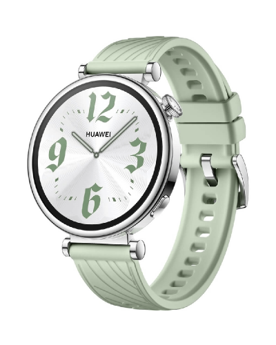 HUAWEI Watch GT 4 41 mm Aurora-B19FG Silver W\Green Fluoroelastomer 55020CER