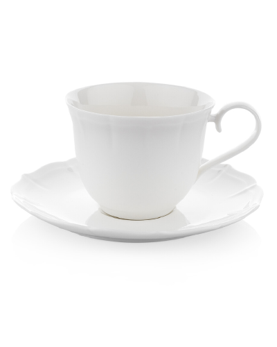 Çay üçün fincan dəsti Schafer Lotus 12 parça Ağ 8699131551509