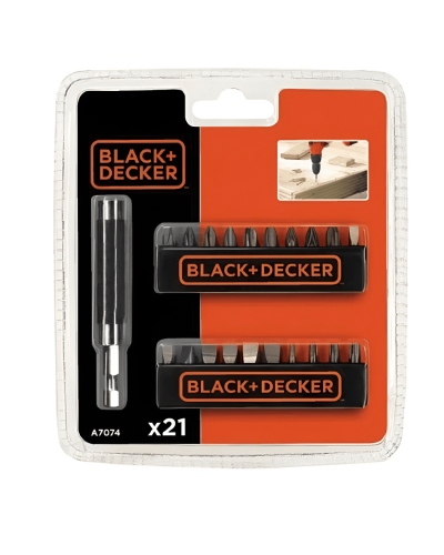 Vintburan dəsti Black&Decker A7074-XJ / 21 PCS