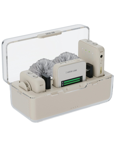 Blogger Microphone Green Lion GLM Professional WL White GNPGLMMICWH