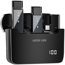 Blogger Microphone Green Lion 2 in 1 Digital Display Type-C Black GN2IN1DDMTCBK