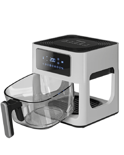 Air Fryer Porodo Lifestyle Glass Pot White