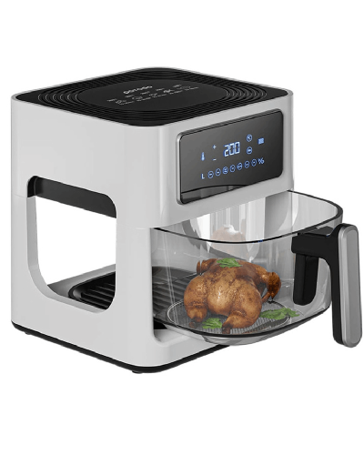 Air Fryer Porodo Lifestyle Glass Pot White