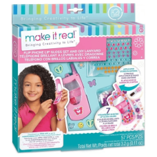 Make it Real Flip Phone Lip Gloss Set and Diy Lanyard 2329MR 695929023294