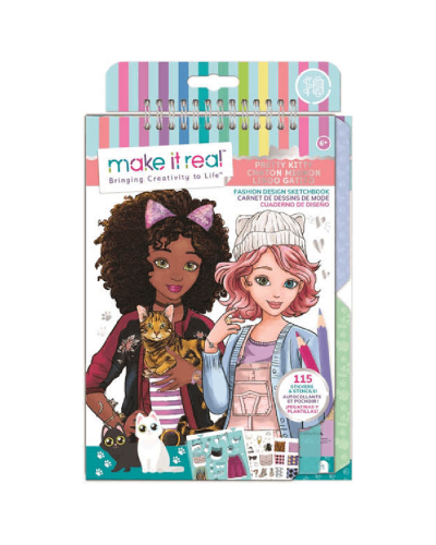 Make it Real Fashion Design Sketchbook: Pretty Kitty 3204MR 695929032043