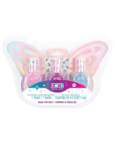 Dekorativ kosmetika Make it Real Butterfly nail polish trio 10043MR 638241100434