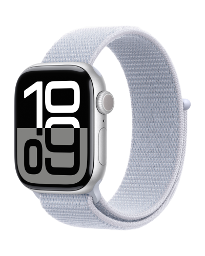Apple Watch Series 10 42mm Silver W/Blue Cloud sport Loop MWWD3QI/A