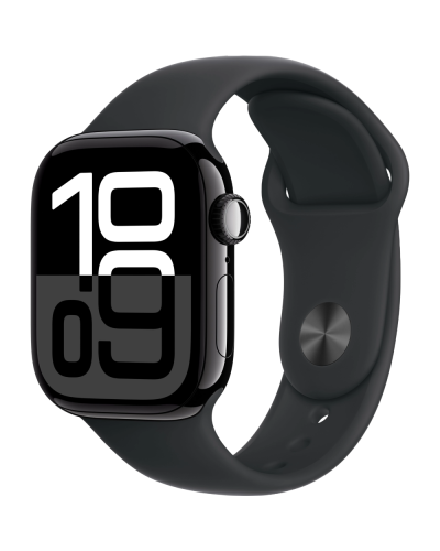 Apple Watch Series 10 42mm Jet Black W/Back sport Band S/M MWWE3QI/A