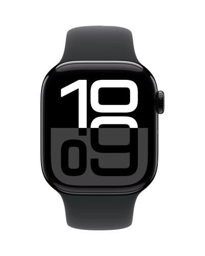 Apple Watch Series 10 42mm Jet Black W/Back sport Band S/M MWWE3QI/A